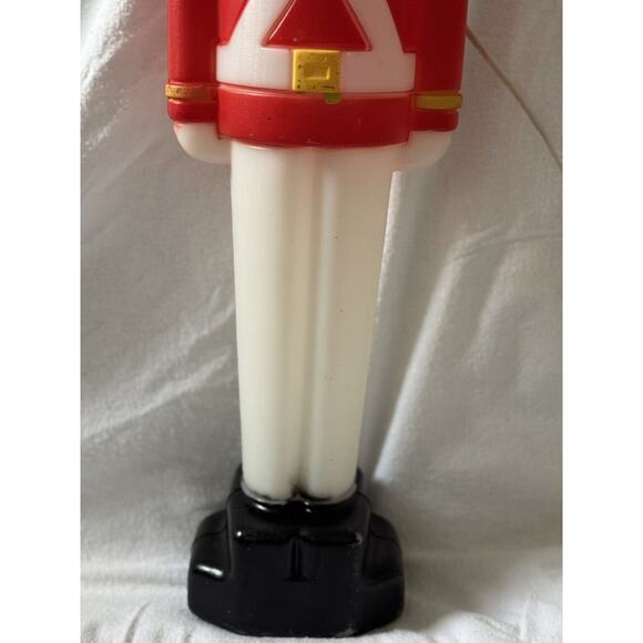 Vtg LightUp AA Toy Soldier Christmas Decoration Nutcracker Style LG 3ft BlowMold - Picture 13 of 15
